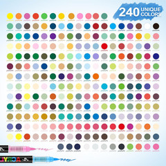 Guangna 240 Acrylic Paint Markers, Brush Tip Acrylic Paint Pens, Quick-Drying Wa