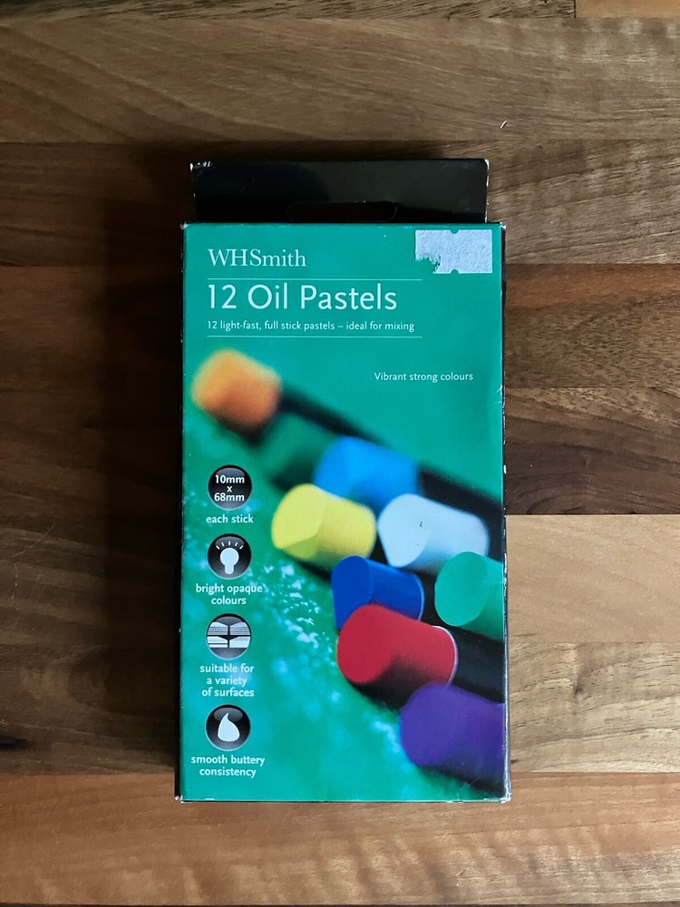 WHSmith Oil Pastels 12 Assorted Colour Set New