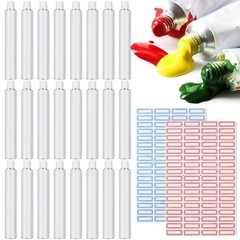 24 Pcs Empty Aluminum Paint Tubes 20 ml Paint Tubes for Making Paint and Stor…