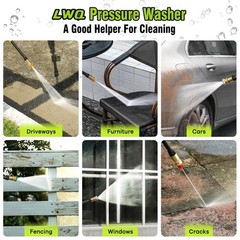 Electric Pressure Washer w/ 4 Quick Connect Nozzles & Foam Cannon Cleaner Kit