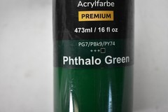 Abeier Acrylic Paint Acrylfarbe Premium Phthalo Green Colored 16 oz Bottle