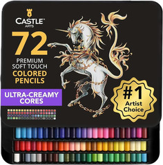 Castle Art Supplies Colored Pencils Set | 72 Premium Soft Core Colored Leads for