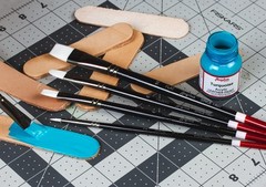 Angelus Paint Brush Set Round Flat Angular Artist Acrylic Paint