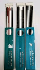 Lot 3 Vintage Berol Eagle Turquoise Drawing Drafting Leads Filmograph Black/Red