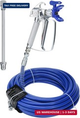 YaeTek Airless Paint Spray Gun Hose Kit, 50ft x 1/4″ 3600psi High-Pressure Fiber