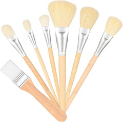 Mop Brush for Acrylic Painting 7Pcs Professional Artist Paint Brush Set Assorted