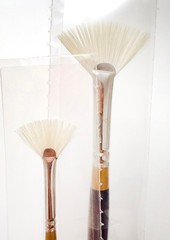 NEW Kingart 5 BRUSH Original LOT Loew-Cornell 4 & 00 FAN 1″ & 1/2″ OVAL MOP DOME