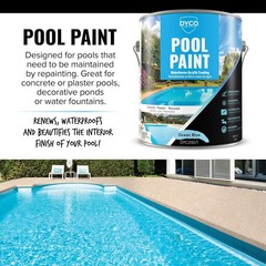 Waterborne Acrylic Pool Paint, Resistant to UV, Water, Salt, Chemicals, Fading