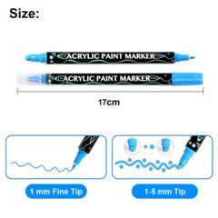 12/26 Pcs Dual Tip Acrylic Marker Paint Pens Set Permanent for Art DIY Project