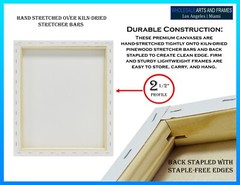 2-1/2″ Extra Deep Artist Stretched Cotton Canvas. Many Sizes USA Made – on SALE