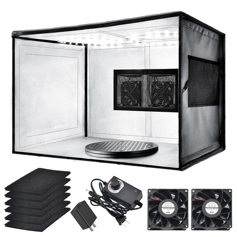 Airbrush Spray Booth with Dual Exhaust Fans Portable Airbrush Paint Booth fo