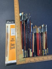 27 Vintage White / Sable Paint Brushes Sargent Simmons Winsor Newton Langnickel