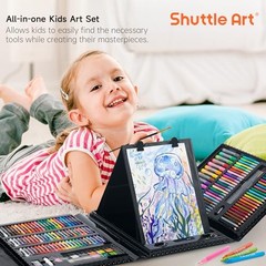 335 Piece Kids Art Set, Multi-Media Art Supplies, Gift Art Kit Black-335 Piece