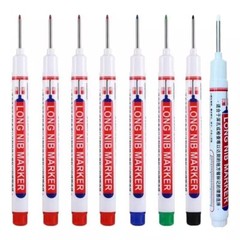 8Pcs/Set 20Mm Deep Hole Long Nib Head Markers for Metal Perforating Pen