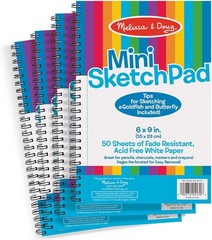 Melissa & Doug Mini Sketch Pad 6×9 Inch 4 . 50 Sheets Drawing Paper