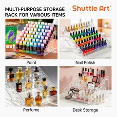 Acrylic Paint Organizer, 7 Layers Clear Storage Rack, Snap On Organizer for A…