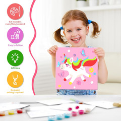 Kids Paint by Number Kits Including 6 Pre-Drawn Canvas for Painting, 6 Brushes 1