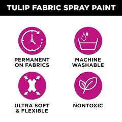 Tulip Fabric Paint, Permanent Spray on 4 Fl Oz (Pack of 1), Silver Glitter