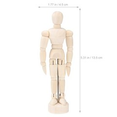 Artists Wooden Manikin Jointed Mannequin: 12 Pack 4.5 Inch Artist 12PCS