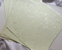 A4 Japanese Echizen Washi Paper 10 Sheets–Soft Sage Green Decorative Craft Paper