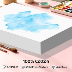 84 Sheets Watercolor Paper 5×7, 110lb/230gsm Cold 5×7 Inch-84 Sheets, white