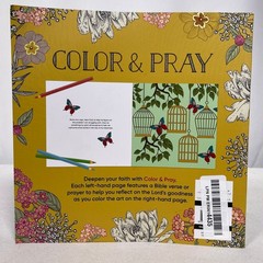 Color & Pray Coloring Book Bible Verse Christian Floral Adult Teen Gift NEW