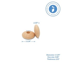 Wood Disc Bead 1-1/4″ Unfinished Wood Spacer Bead, Jewelry/Macrame | Woodpeckers
