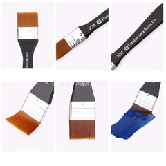 7pcs Assorted Sz Nylon Hair Craft Art Oil Acrylic Water Powder Painting Brushes