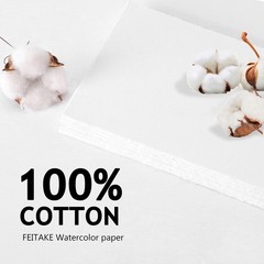 100% Cotton Watercolor Paper Cold-Press / 140lb (300gsm) / Acid Free Mixed Me…