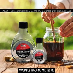 U.S. Art Supply Odorless Mineral Spirits Thinner, 500ml
