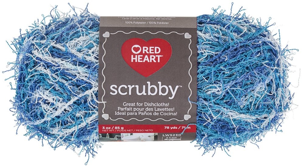 Scrubby Yarn Medium Worsted Waves RED HEART E833.0936