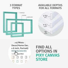 Pixy Canvas Floater Frame 12×12 for 3/4 (0.75) inch Deep Canvas Paintings/Can…