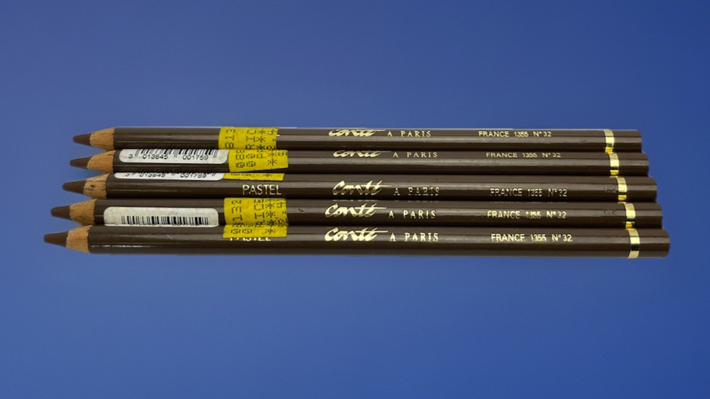 Lot of 5 VTG Conte A Paris France Pastel Colored Pencils 1355 Umber No. 32 New
