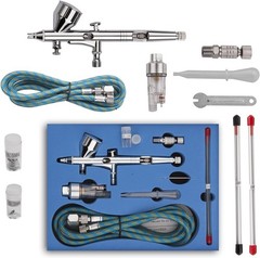 Airbrush Kit with Different Nozzle and Needles Muti-Purpose Dual Action Airbr…