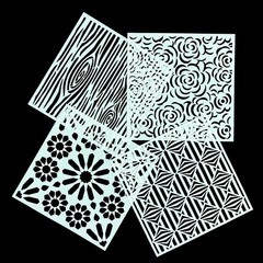 32 Pack Geometric Stencils 6 x 6 Inch Painting Templates for Scrapbooking Coo…