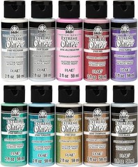 Extreme Glitter Acrylic Craft Paint Set Formulated to be Non-Toxic and Design…