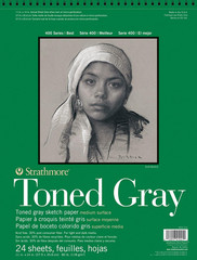 Toned Gray Sketch Pad 11×14 Inch 24 Sheets Drawing Illustration Artist Sketchboo