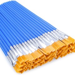 50 Pcs Flat Paint Brushes for Touch Up, Anezus Small 16.5cm x 0.6cm, Blue
