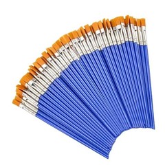 50Pcs Flat Top Acrylic Small Paint Brushes Bulk, Classroom Brush for Kids Mini