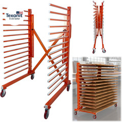 Adjustable 15-Shelf Paint Drying Rack with Casters, 12″-58″ Width, 110 Lbs Capac