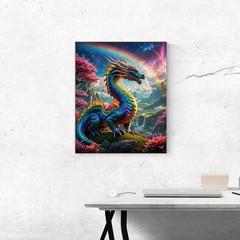 Dragon Paint By Numbers Kit For Adults Beginner Colourful Dragons Adult Paint By