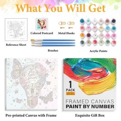 Okarina Framed Paint by Numbers Kit for Adults Beginner, Let Your Light Shine…