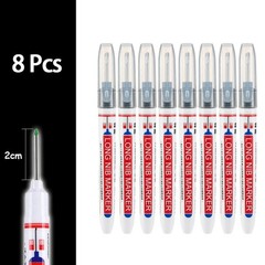 Long Head Deep Hole Marker Pens, 8PCS Long Nib Marker 20mm Quick Dry Waterproof