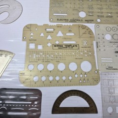 Vintage Drafting Templates Rapi Design Helix Ross Timely Concke Lot Of 19