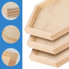 Falling in Art Wooden Hexagon Shaped Panel Boards Kit, 3/4″ Deep Wood Canvas …