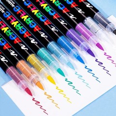 12-72 Acrylic Paint Brush Pens Set for Rock Fabric Wood Glass DIY Art Crafts