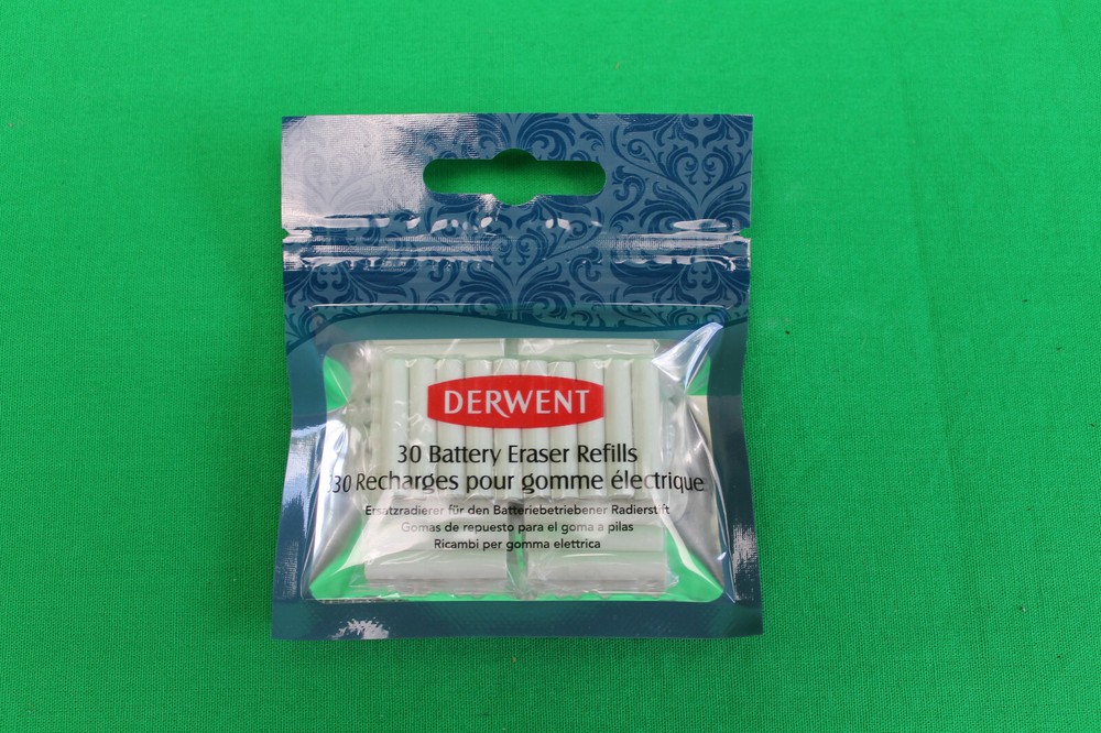 Derwent Replacement Erasers for Battery Operated Eraser 30 Count