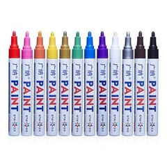 16Pc Waterproof Permanent Paint Marker Pen For Car Tyre Tire Tread Rubber Metal
