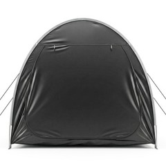 6.8×2.6FT Black Arc Bicycle Storage Shed 210D PU Silver Coated Oxford Cloth Bike