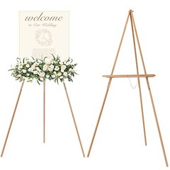 Wood Easel Stand for Display: Wooden Tripod for Poster Board – Natural Color